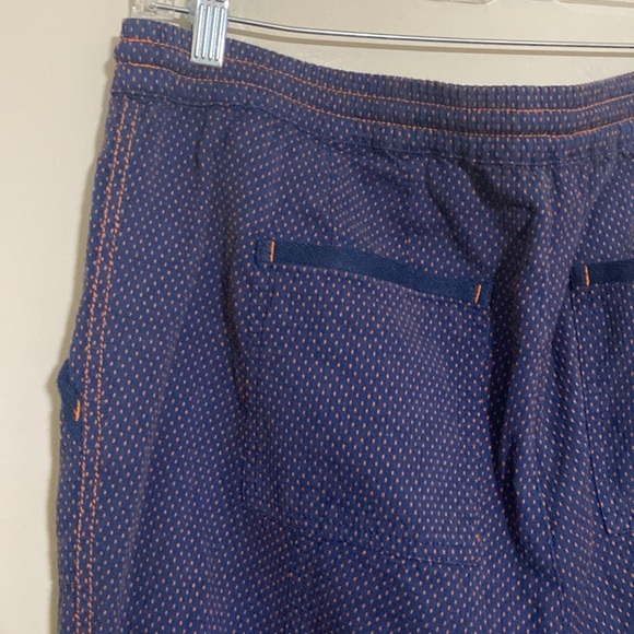 Anthropologie Blue Joggers Elastic waist Cuffs women M lagenlook vacation beach - Picture 6 of 9